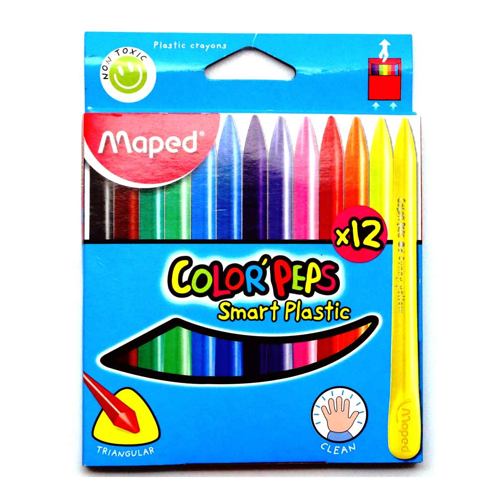 Maped Plastic Crayons X12